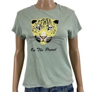 Wildfox On The Prowl Keke Cheetah Graphic Tee style Cj16A004 XS short sleeve